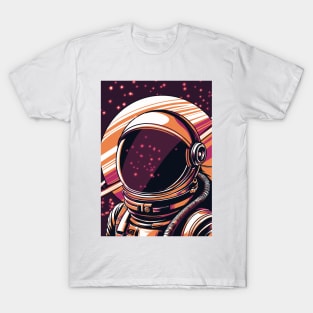 Astronaut in Saturn T-Shirt